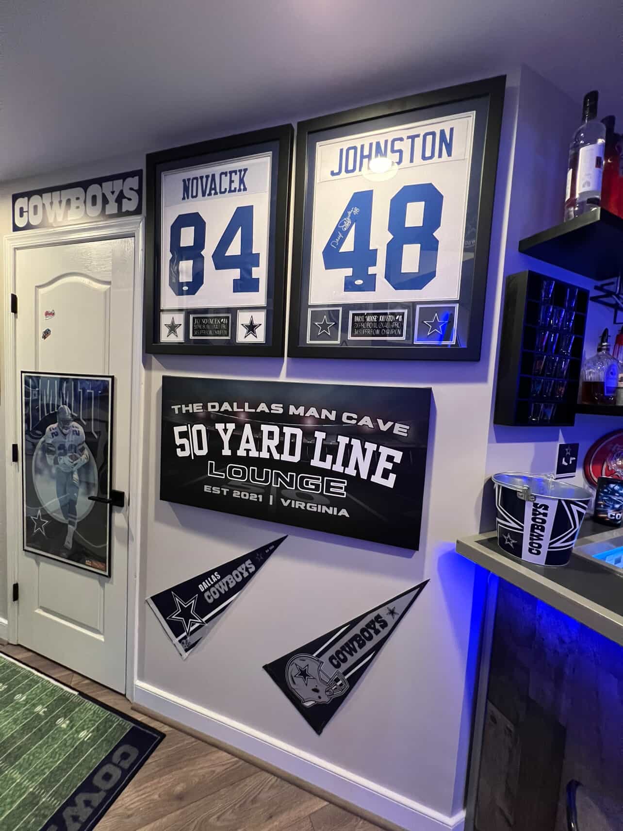 Personalized 50 Yard Line Lounge Football Fan Cave Canvas