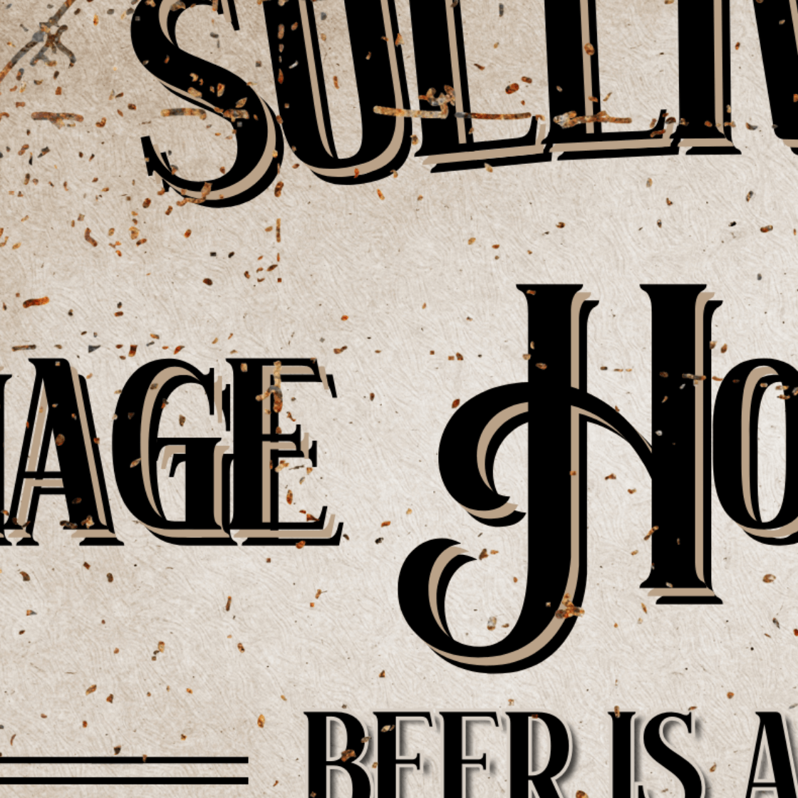 Personalized Garage Bar Sign | Carriage House Tavern Beer Canvas