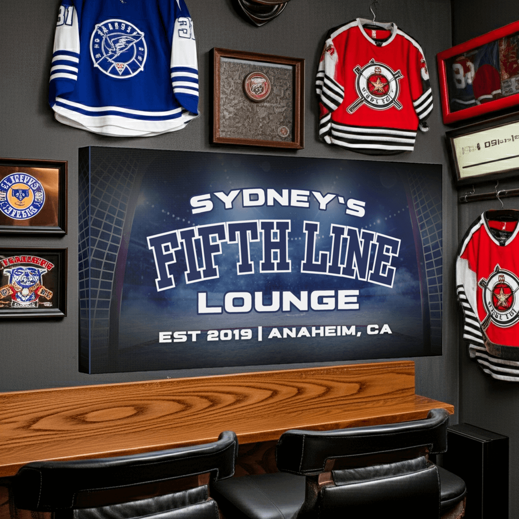 Personalized Hockey Fifth Line Lounge Fan Cave Canvas