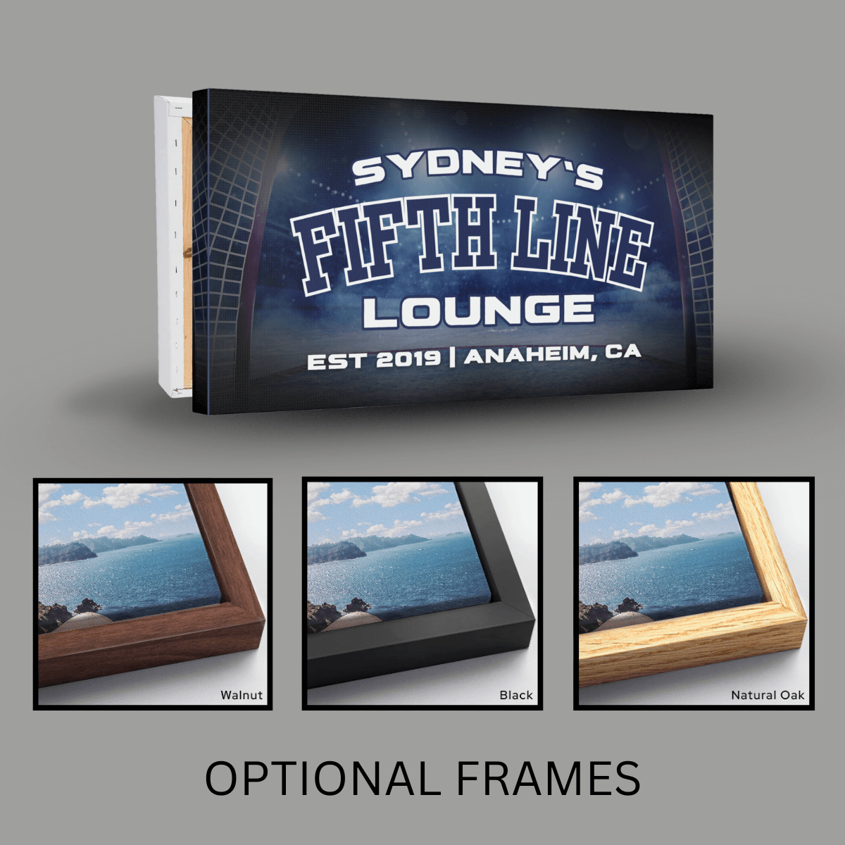 Personalized Hockey Fifth Line Lounge Fan Cave Canvas