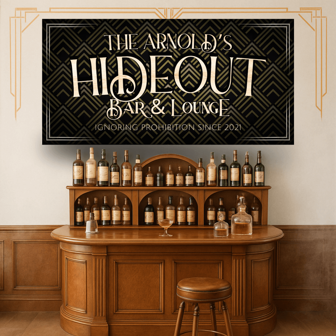 Personalized Prohibition Era Hideout Home Bar Canvas