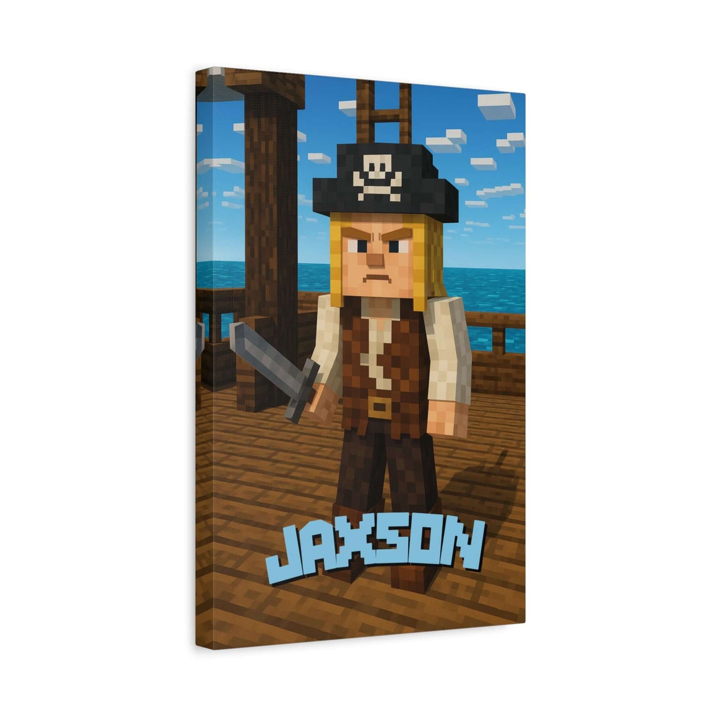 Personalized Minecraft Inspired Wall Canvas