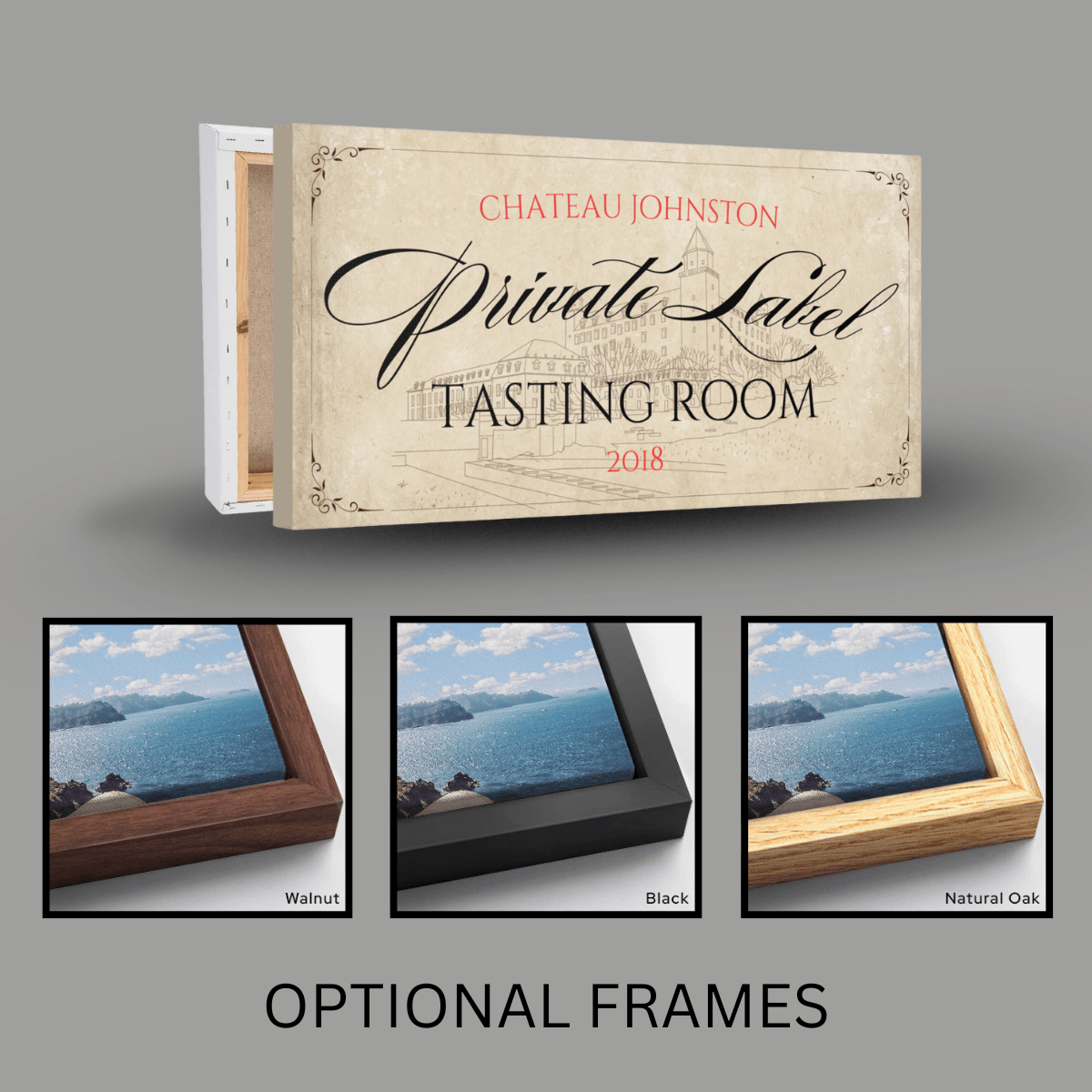Personalized Wine Bar Sign | Home Tasting Room Canvas