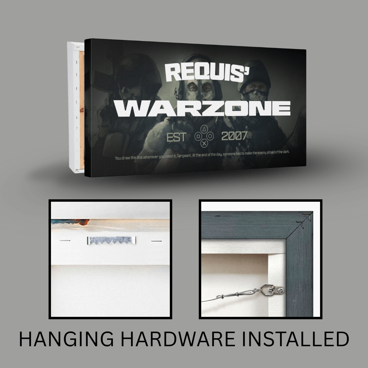 Personalized Call Of Duty Warzone Wall Sign | Video Gaming Room Canvas