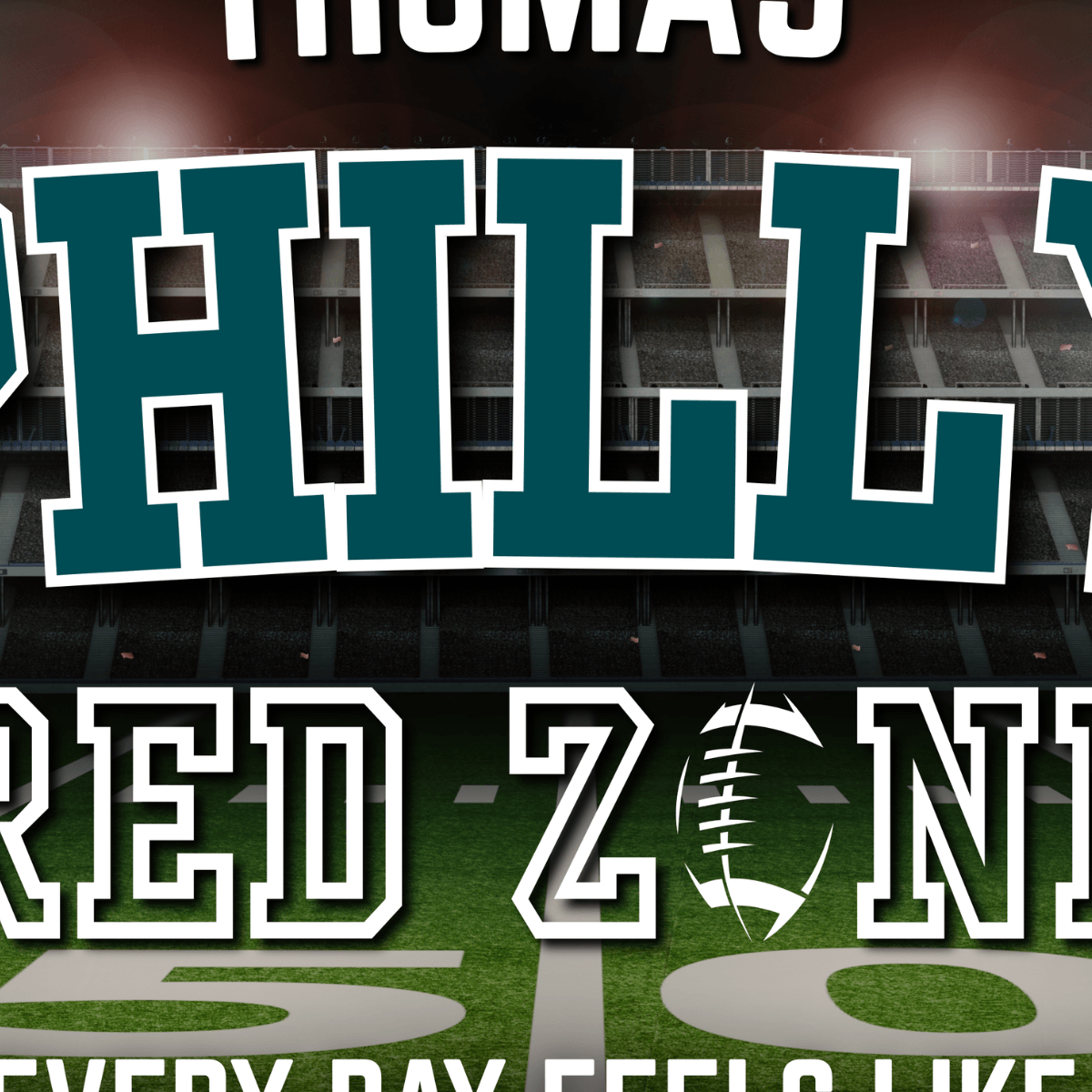 Personalized Philadelphia Football Sign featuring bold lettering for man's man cave decor.