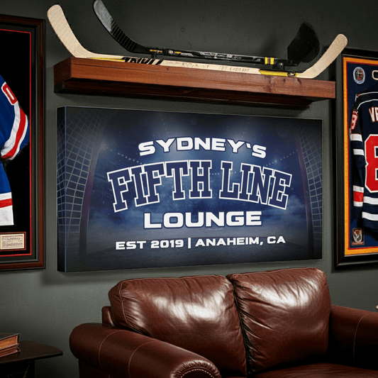 Personalized Hockey Fifth Line Lounge Fan Cave Canvas