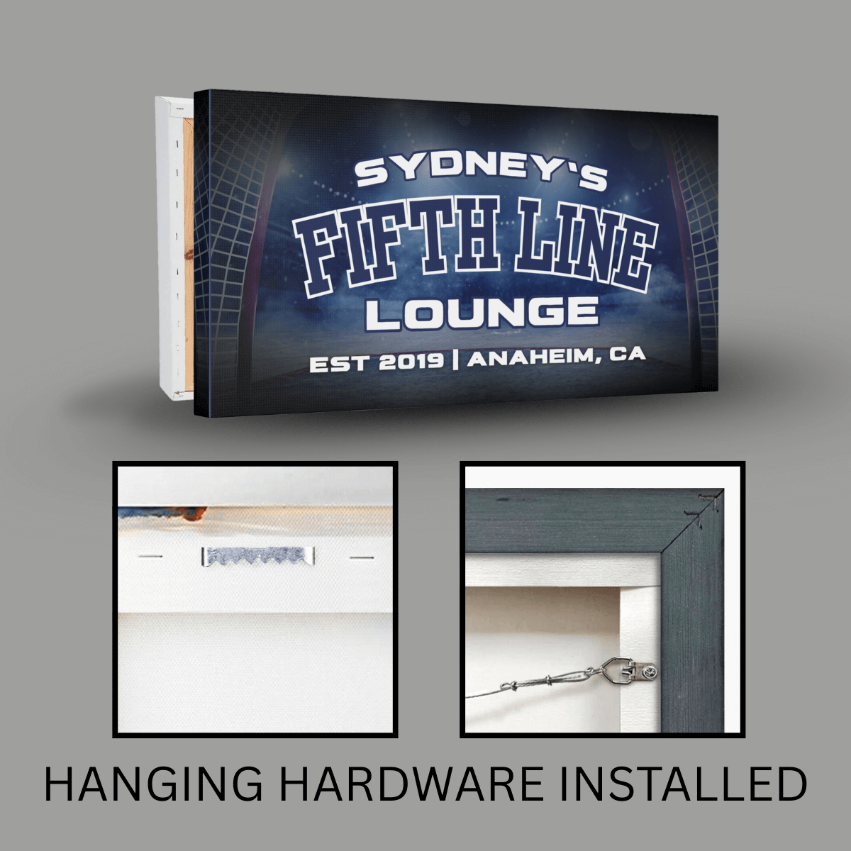Personalized Hockey Fifth Line Lounge Fan Cave Canvas