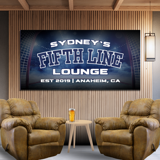 Personalized Hockey Fifth Line Lounge Fan Cave Canvas