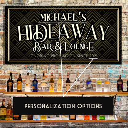 Personalized Prohibition Era Hideaway Home Bar Canvas