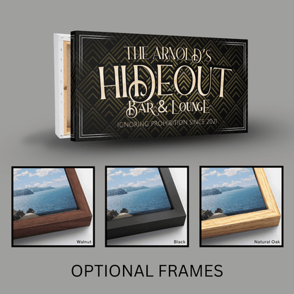 Personalized Prohibition Era Hideout Home Bar Canvas