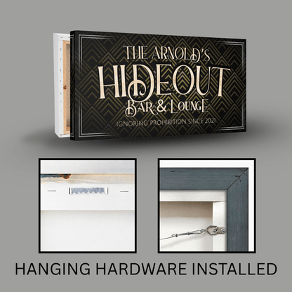 Personalized Prohibition Era Hideout Home Bar Canvas