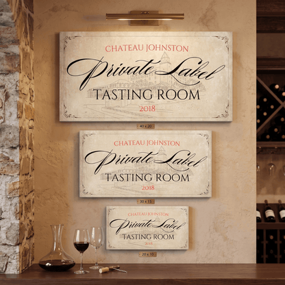 Wine Bar Sign | Personalized Home Bar Wine Wall Art Canvas