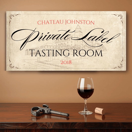 Personalized Wine Bar Home Tasting Room Canvas