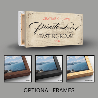 Personalized Wine Bar Sign | Home Tasting Room Canvas