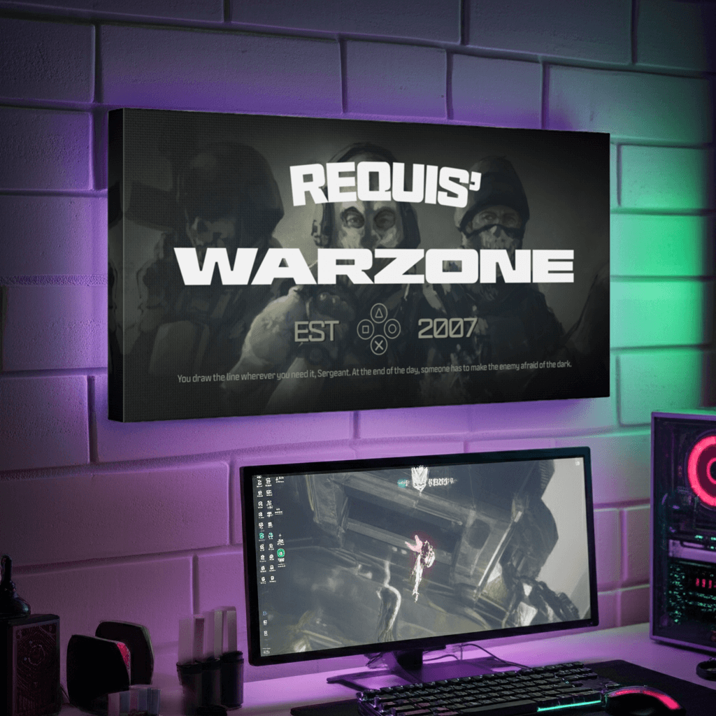 Personalized Call Of Duty Warzone Wall Sign | Video Gaming Room Canvas