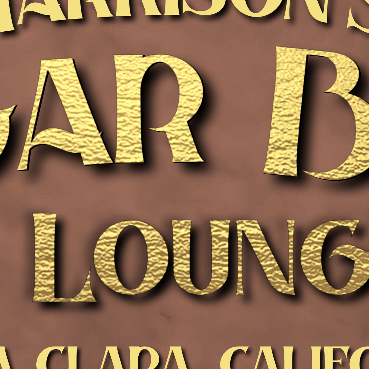 Cigar Bar Sign featuring personalized lounge design for home bar decoration.