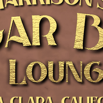 Cigar Bar Sign featuring personalized lounge design for home bar decoration.